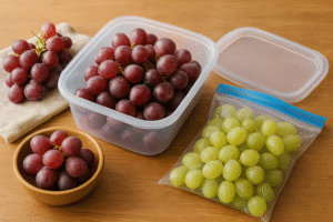 تخزين العنب في المنزل أصبح سهلاً! تعرف على الطرق الصحيحة لحفظ العنب طازجًا لأشهر طويلة واستمتع بفاكهة لذيذة وصحية.