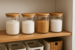 تعرف على أفضل طرق تخزين مساحيق الطبخ الأساسية مثل الدقيق والسكر والملح والفانيليا لضمان بقائها طازجة لفترة طويلة وتجنب التلف.