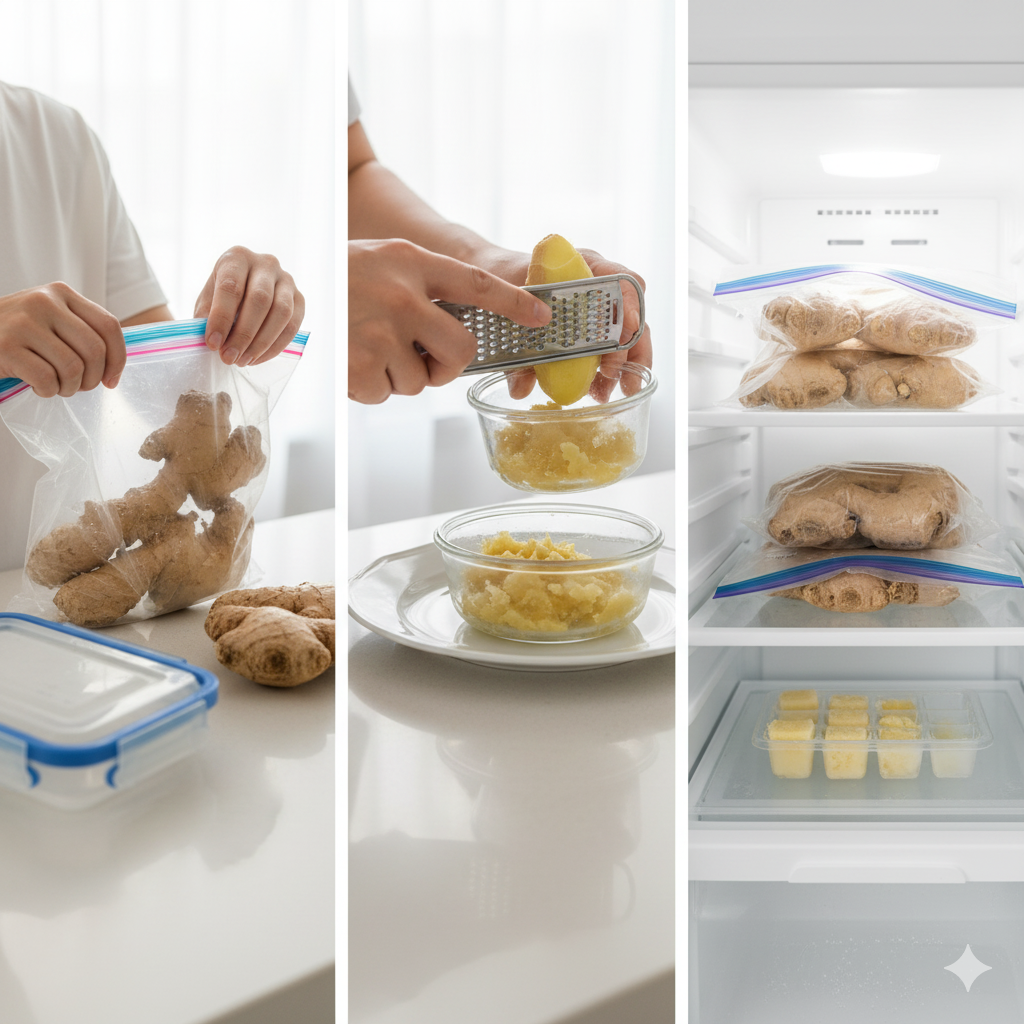 تعلّم أفضل طرق تخزين الزنجبيل في الثلاجة والفريزر للحفاظ على نكهته وفوائده لفترة طويلة بسهولة وبخطوات عملية.