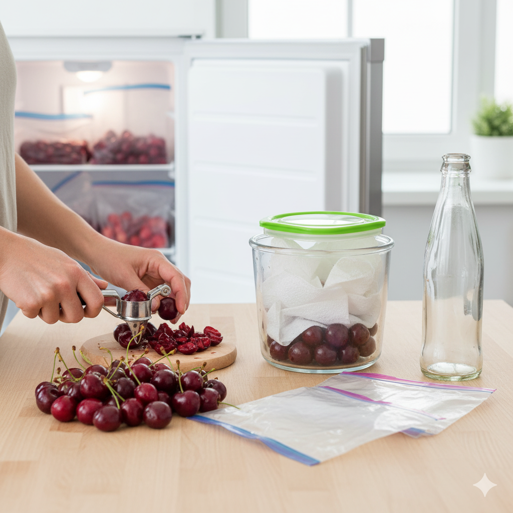 أفضل طرق تخزين الكرز في الشتاء للحفاظ على طراوته ونكهته. اكتشفي كيف تحفظين الكرز في الثلاجة أو الفريزر بسهولة وبدون تلف.