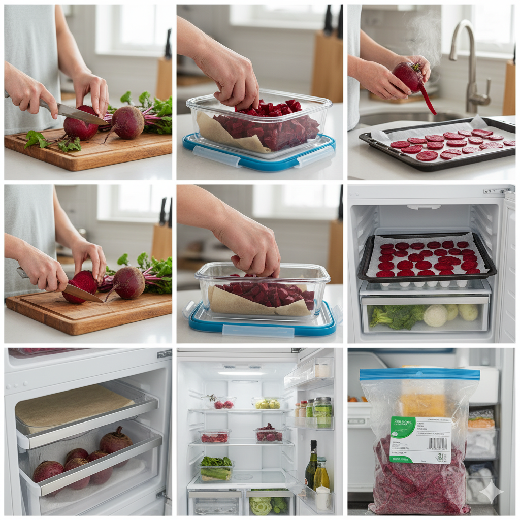 تعرفي على أفضل طرق تخزين البنجر في الثلاجة والفريزر للحفاظ على طزاجته ونكهته وفوائده الصحية لأطول فترة ممكنة.