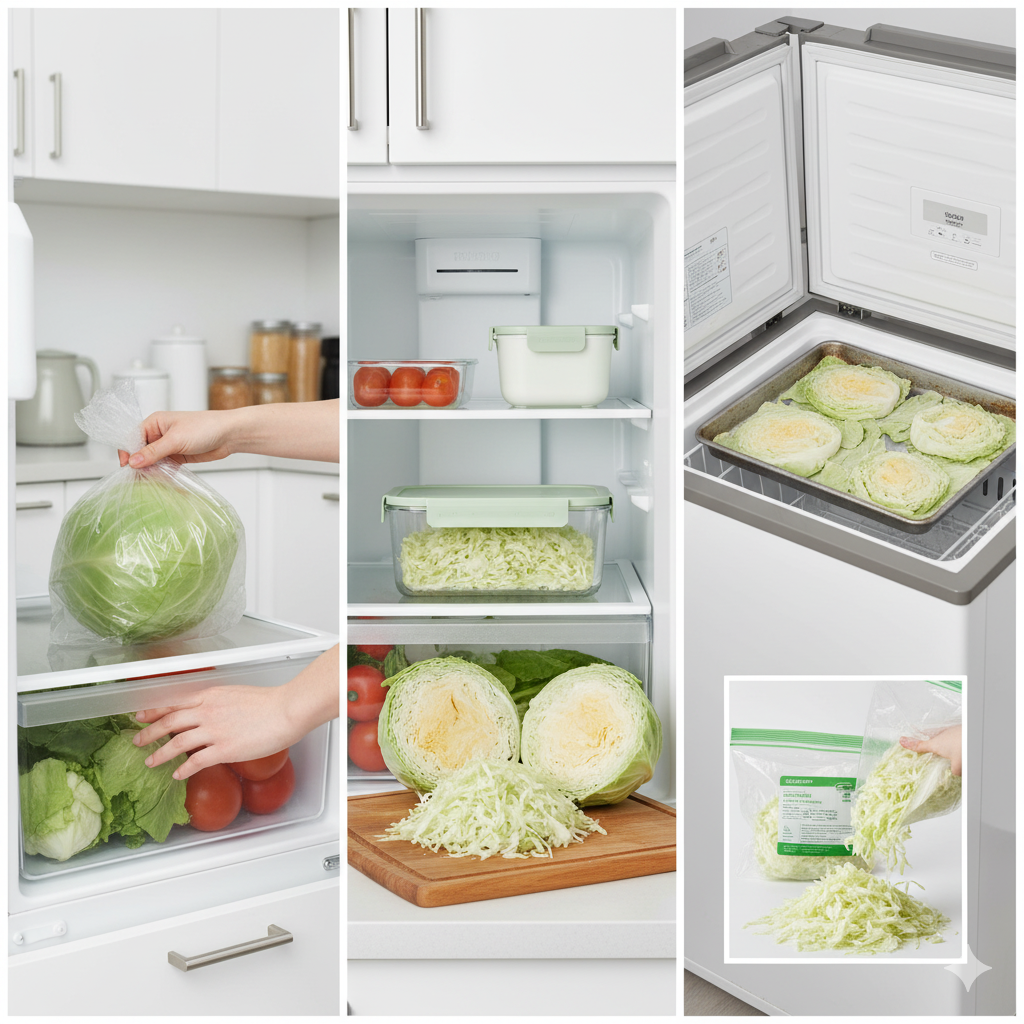 تخزين الملفوف بطرق صحيحة يحافظ على نضارته ومقرمشته لأيام أو أسابيع. اكتشف أفضل النصائح لتخزين الملفوف في الثلاجة والفريزر بسهولة.