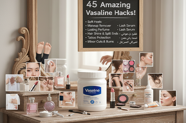 اكتشف أهم استخدامات الفازلين للعناية بالبشرة والشعر، وتلميحات وحيل يومية لجعل حياتك أسهل وأكثر راحة