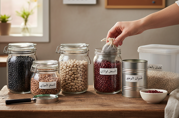 تعرف على أفضل طرق تخزين الفاصولياء في المنزل لفترة طويلة، وحماية الحبوب من الحشرات والتلف والحفاظ على جودتها.