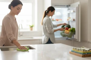 مهام تنظيف المطبخ السريعة التي تستغرق 5 دقائق فقط! اكتشفي أسرار التعقيم والنظافة والحفاظ على مطبخك لامعاً كل يوم.