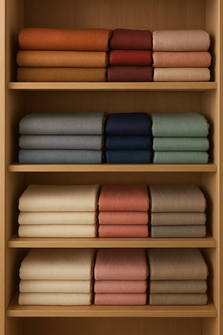 تنظيم الأوشحة والشالات أصبح سهلاً! اكتشف 3 طرق عملية للحفاظ على ترتيبها وسهولة الوصول إليها في خزانتك بكل سهولة.